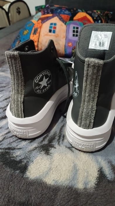 Ghete femei Converse Chuck Taylor All Star Move Cozy Utility, Gri