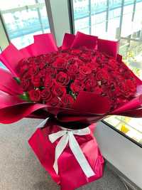 Цветы красивый букет из 101  розы