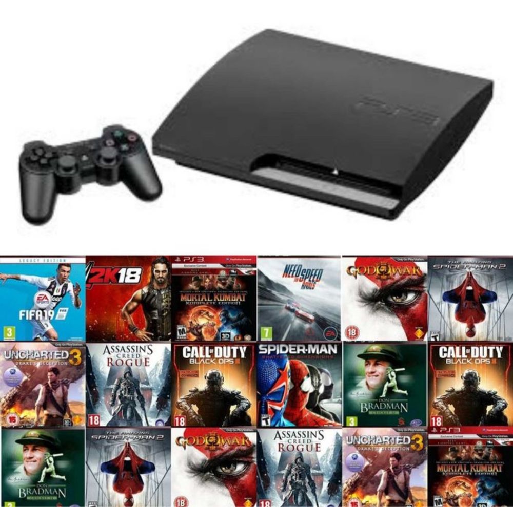 Playstation 3,4,5 широко ассортимент с играми Доставка бесплатно