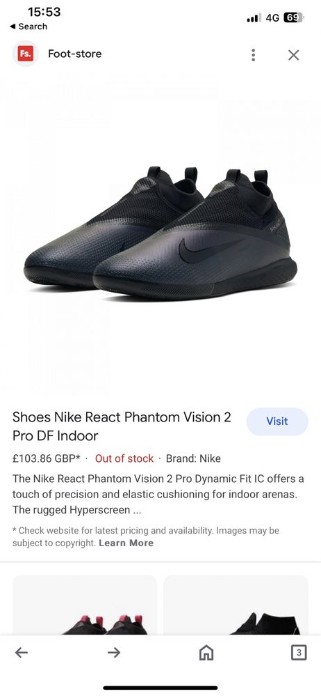 Nike React Phantom Vision 2 Pro DF Indoor