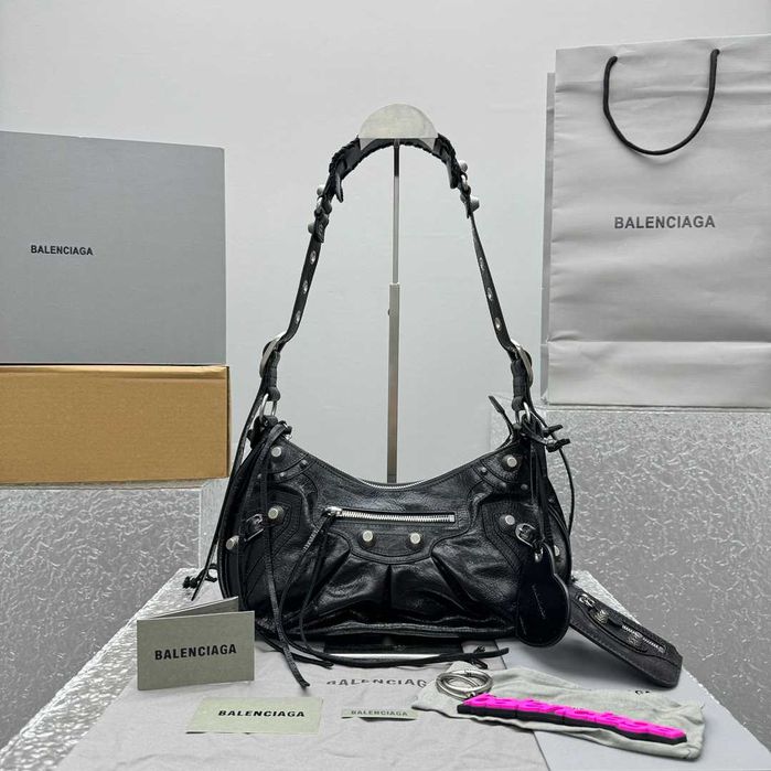 Geanta Balenciaga Le Cagole negru 33cm, Premium
