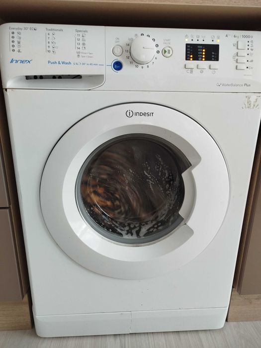 Пералня Indesit BWSA 61053 W EU, 6 кг, 1000 об/мин Клас A++, Бяла