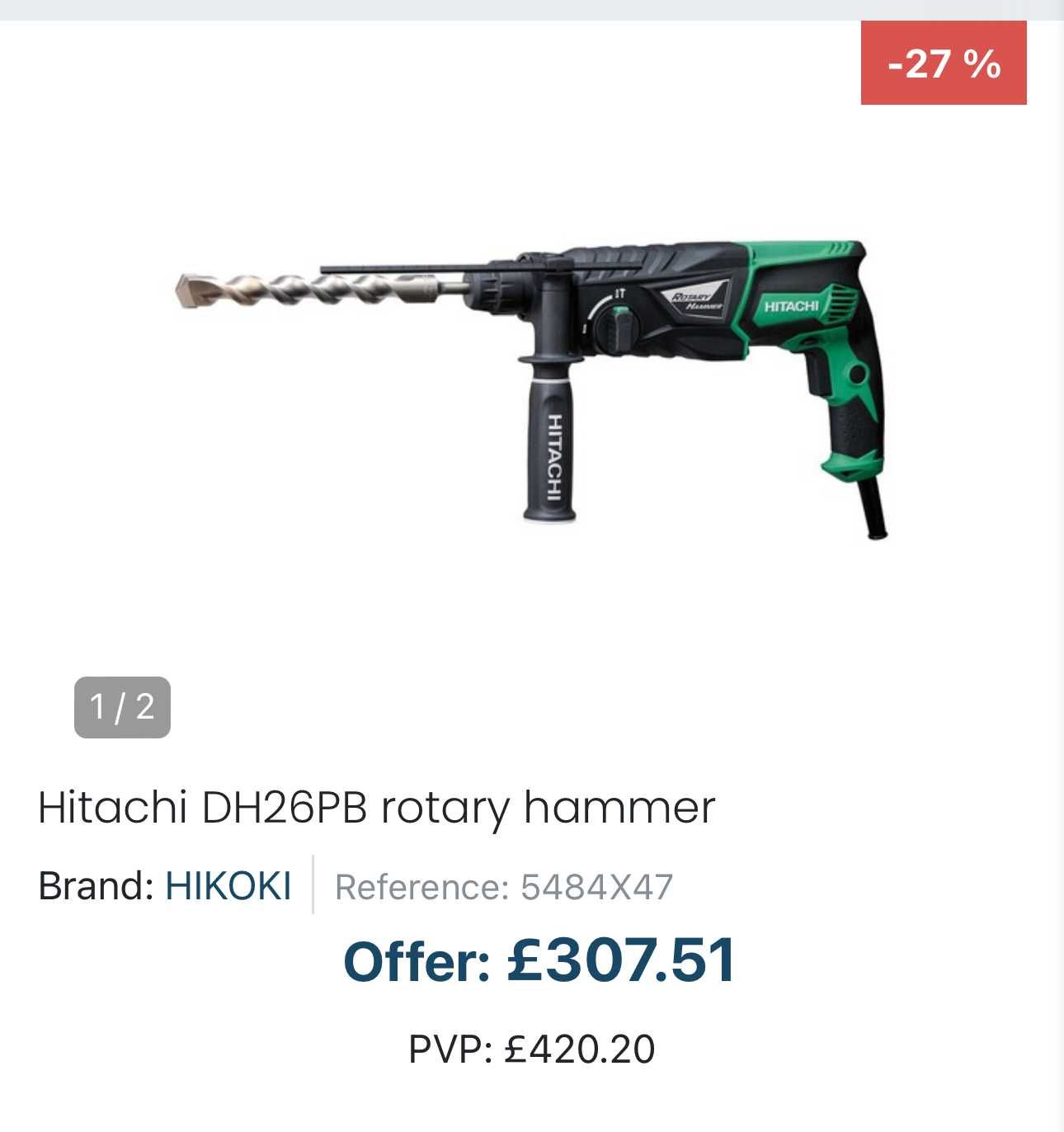 Hitachi DH 26PB - Перфоратор 830W 3.2J
