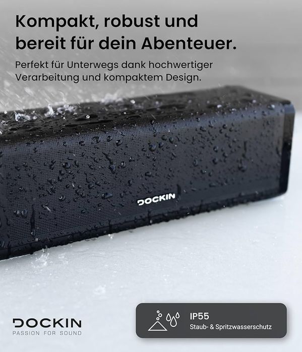 50W Hi-Fi Преносима Bluetooth Колона DOCKIN D FINE+ 2, 9600mAh