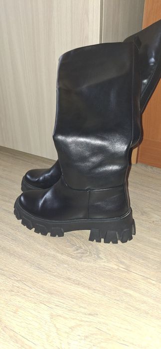 Ботфорты натуралка кожа, мех