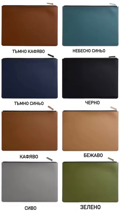 Кожена папка / бизнес папка за документи А4 / чантичка