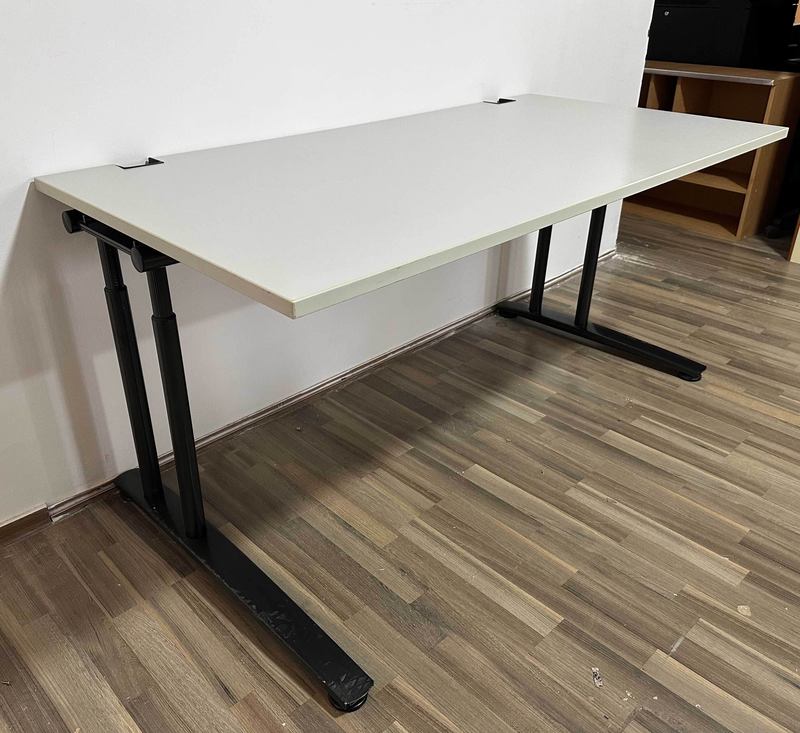 2 buc Birou reglabil cu cadru metalic; Masa de lucru cu blat 180x80
