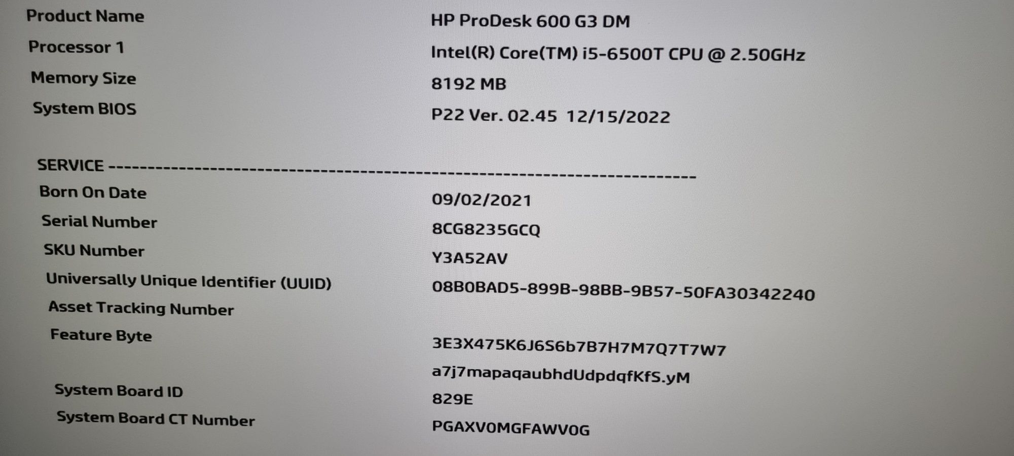 HP Prodesk 600 G3 SFF i5 6500 ddr4