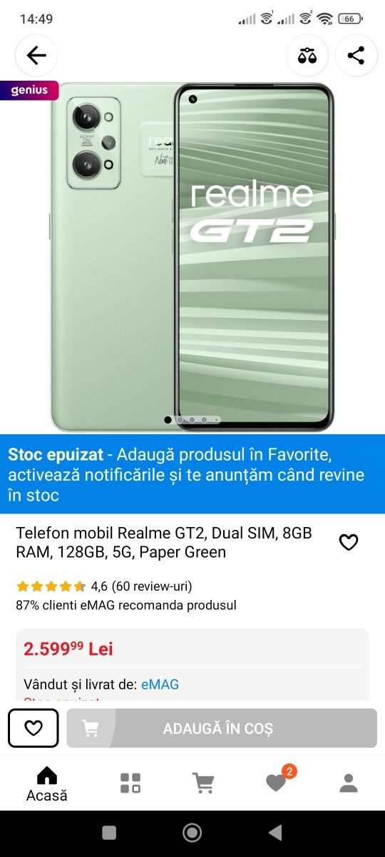 Realmi GT 2 green