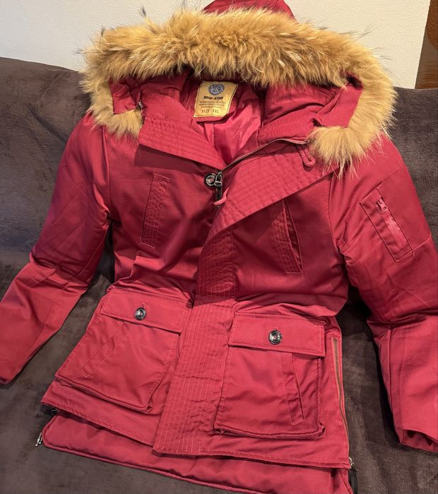 Мъжко яке тип парка в бордо