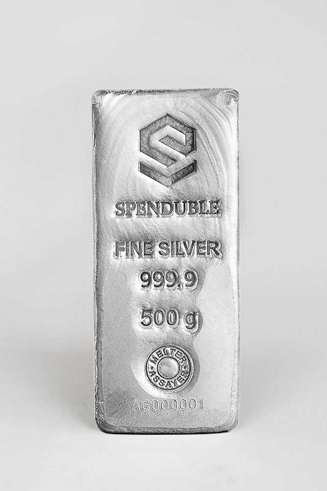 Сребърно кюлче "Spenduble" 500г. със Сертификат