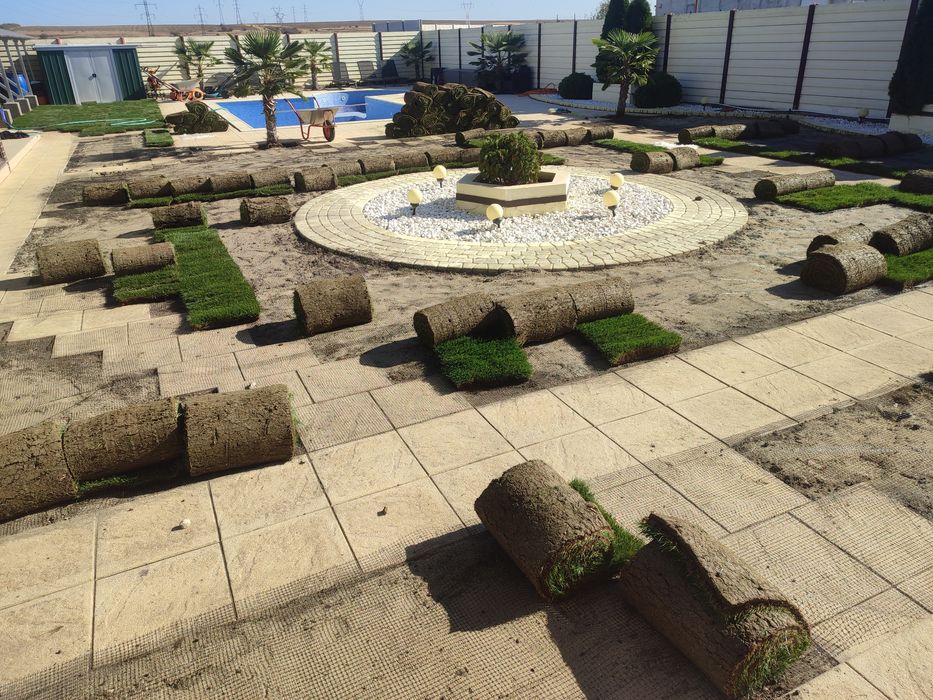 Gazon rulou sport 24 de lei m2 transport și montaj inclus în preț.