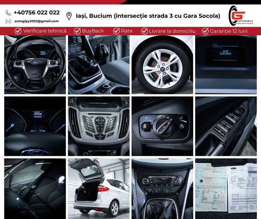 FORD C-MAX Fab2015 Benzină Euro5 Climatronic Scaune Parbriz Încălzite