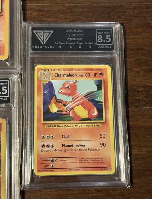 колекция Charmeleon GetGraded pokemon graded cards