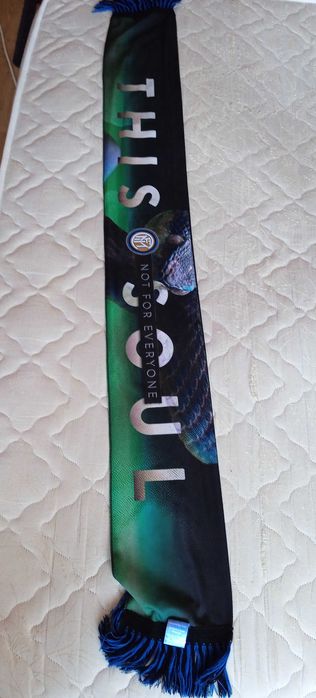 INTER MILANO НОВ MADE IN ITALY двулицев фенски шал Интер Милано 1908