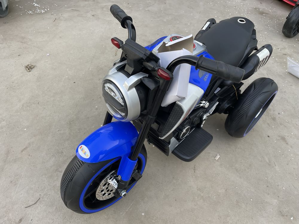 Motocicleta electrica cu scaun din piele Nichiduta Steel Blue