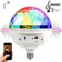 Glob LED cu soclu E27 6 culori muzica prin Bluetooth de pe Smart etc