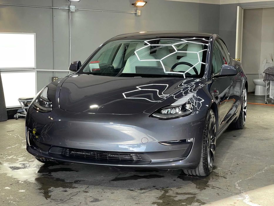 tesla model 3 gray
