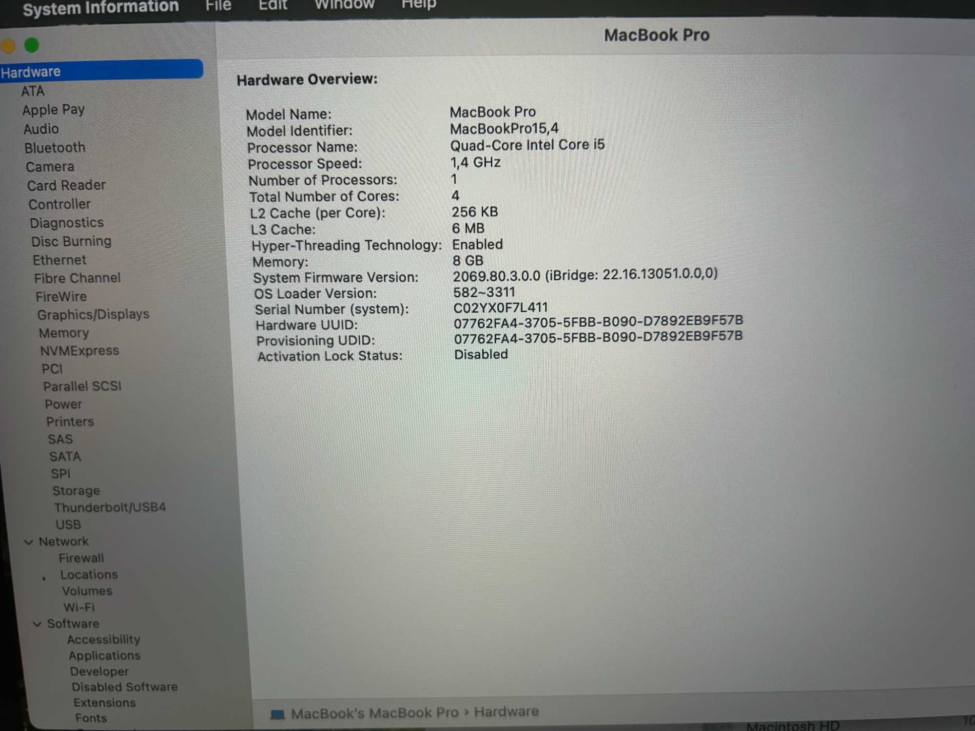 Лаптоп Apple MacBook Pro 13 инча 2019 отлично състояние