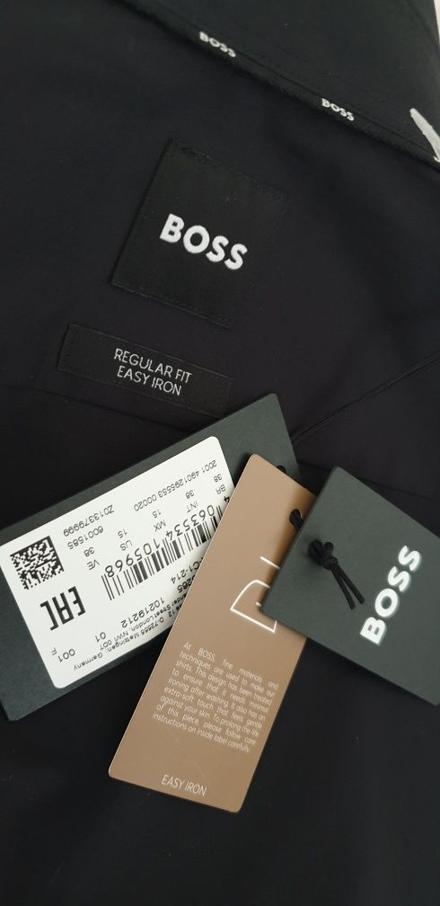 Hugo Boss  Regular Fit Easy Iron 38/ 15 S НОВО! ОРИГИНАЛ! Мъжка Риза!
