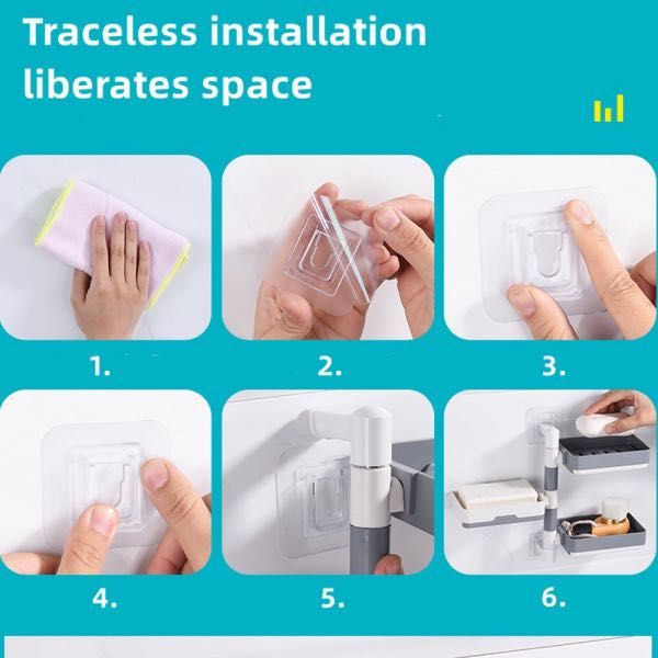 сапунерка с вакуум за стена за баня или кухня