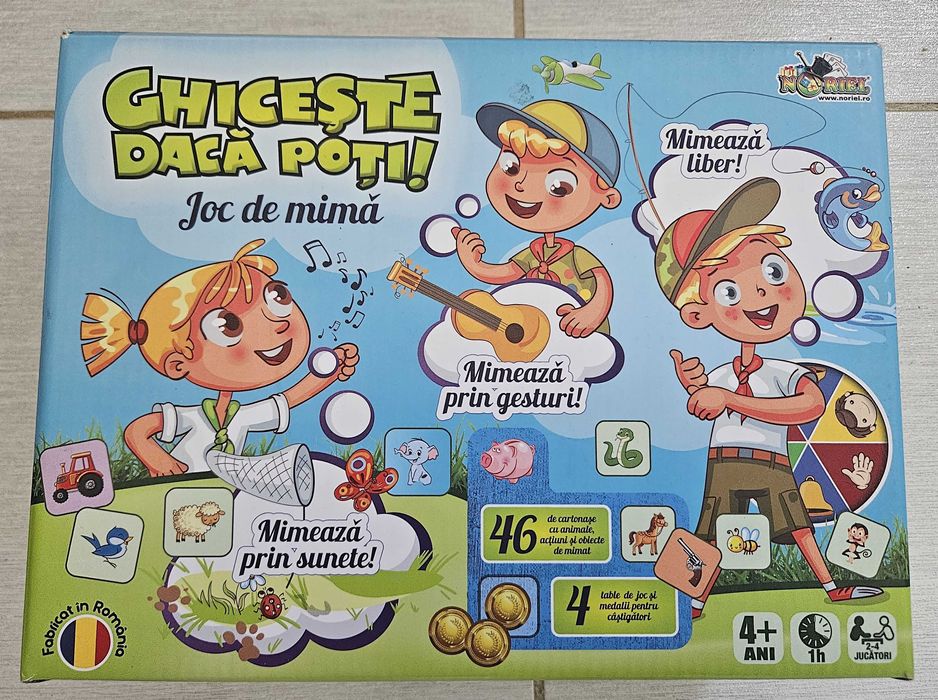 Joc societate mima Noriel ghiceste daca poti, 2-4 persoane, 4 ani+