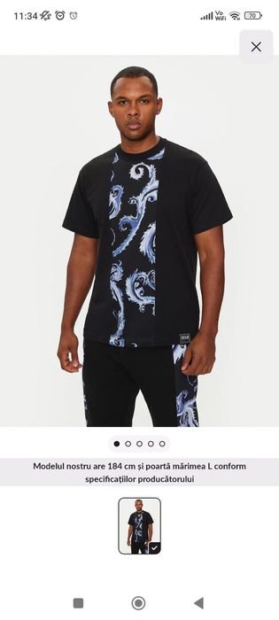 Oferta Tricou VERSACE JEANS COUTURE original marimea L, XL  nou