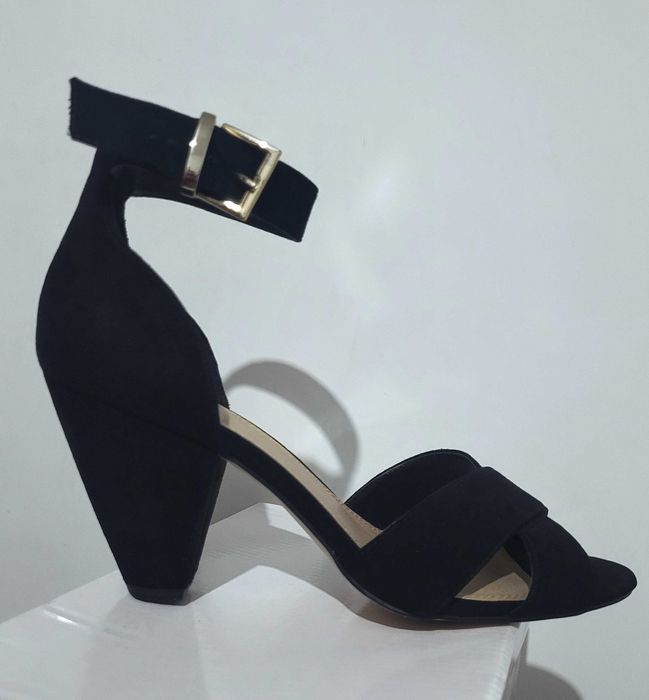 Sandale tip pantof cu toc asos 38.5 negru