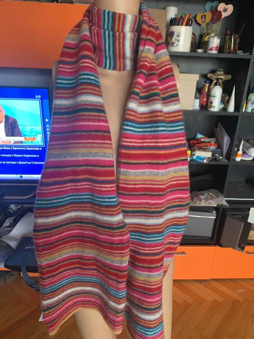 Пъстър шал вълна и ангора