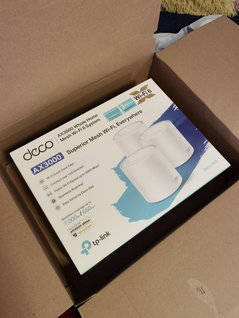 Sistem Wireless Mesh Tp-Link Deco X60 - 3 Module, Wi-Fi 6 AX