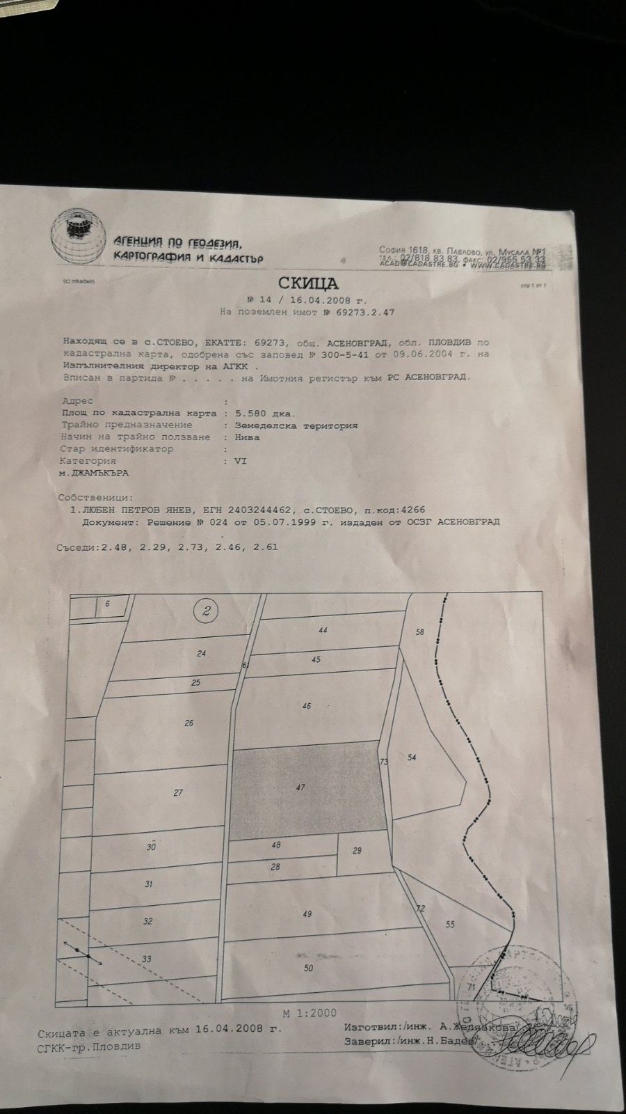 Земеделска земя - село Стоево