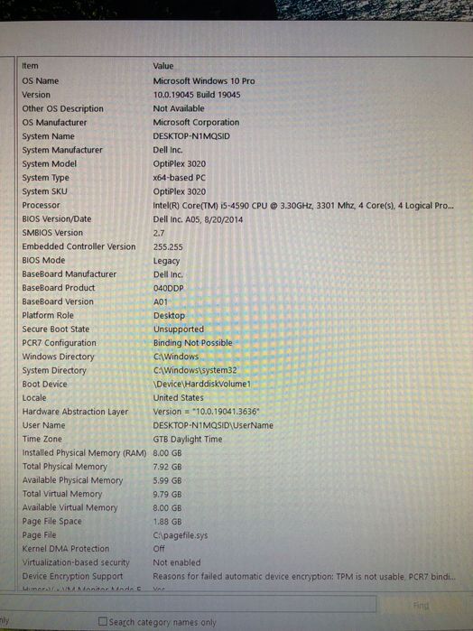 PC Desktop+Monitor Dell Optiplex 3020 i5-4590 3.3 GHz SSD-120GB+500GB