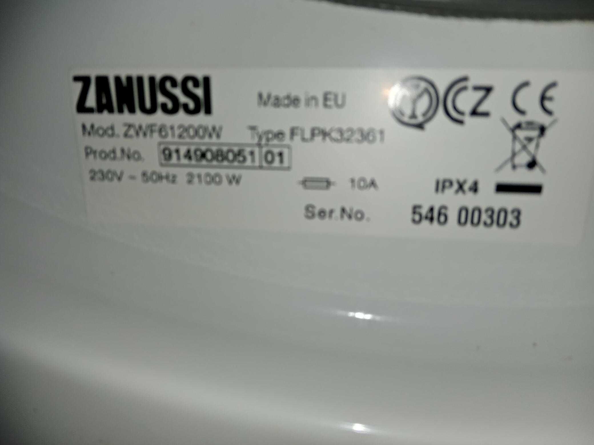 Автоматична пералня ZANUSSI ZWF61200W