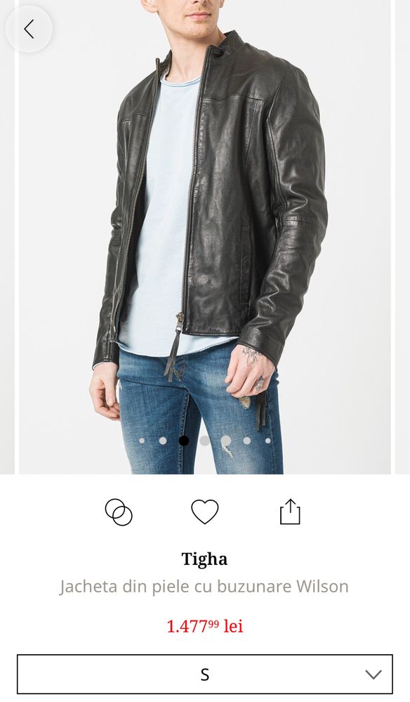 Geaca de piele tigha