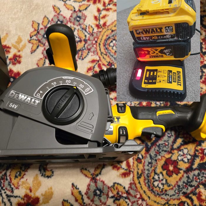 DeWALT DCG200NT, 54 V Акумулаторна фреза за канали.DeWalt 18v DCB113