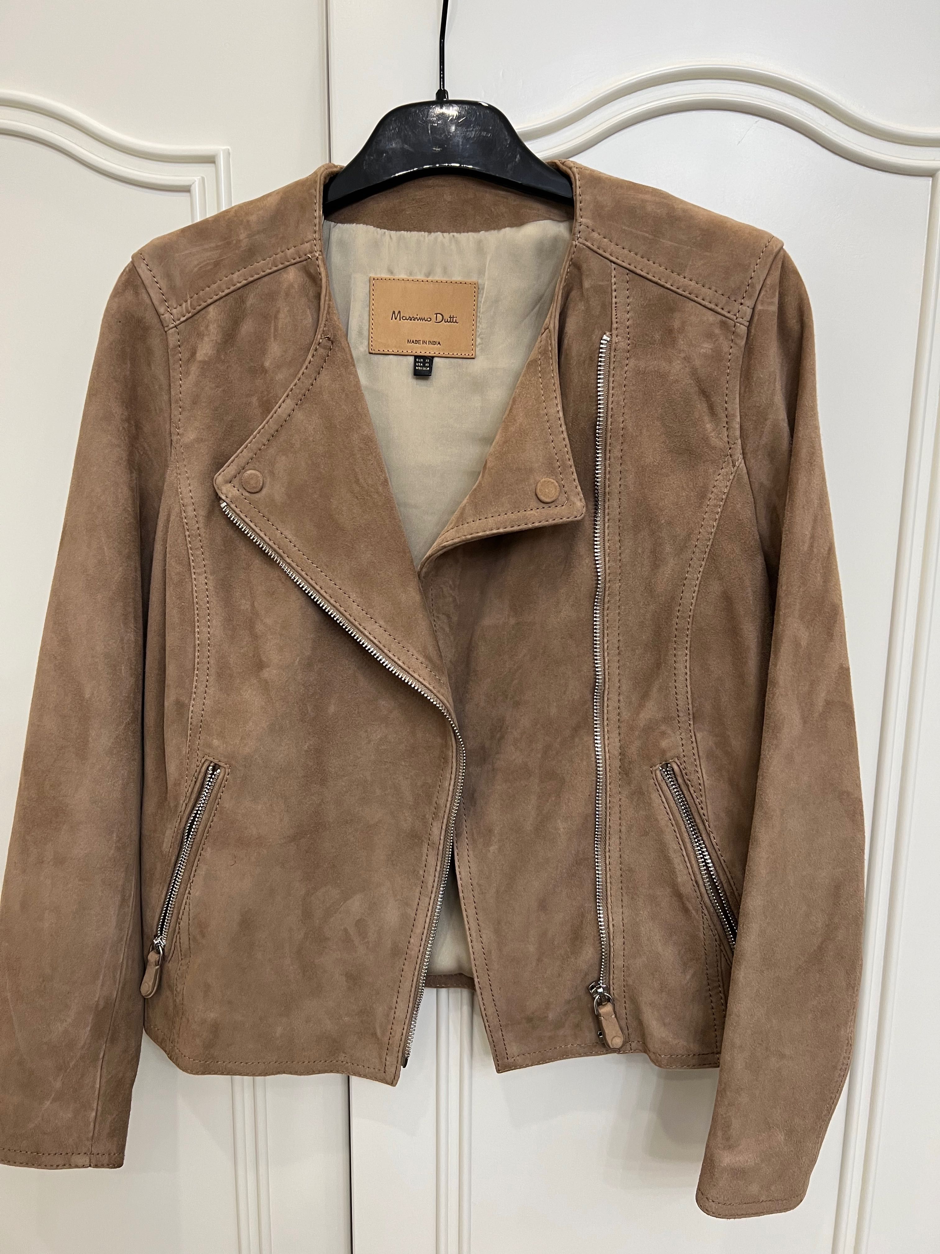 Новая брендовая замшевая куртка от Massimo Dutti