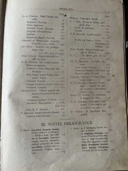 Revista Nouă, Anul I , 1888 Hasdeu , Princeps , Carte Veche