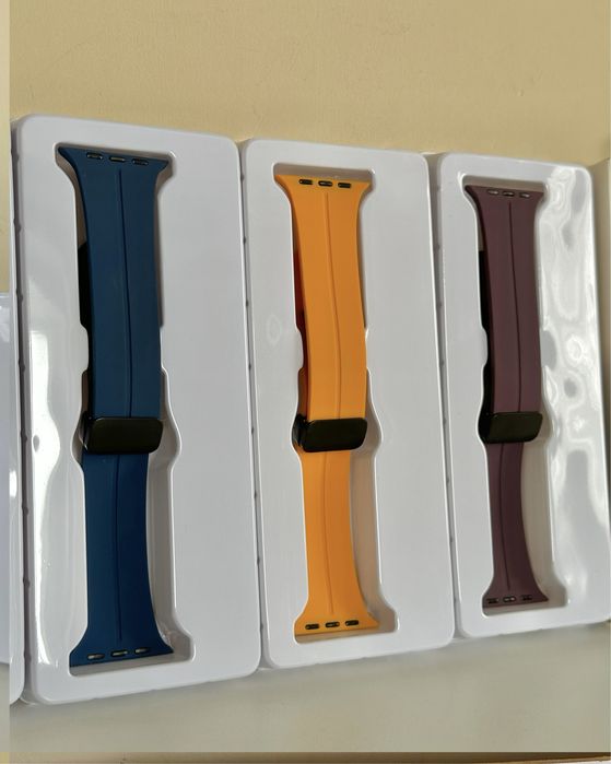 Силиконовые ремешки для часов Apple Watch 38, 40, 41, 42,44,45,49 мм!