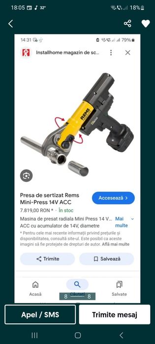Presă de sertizat Rems mini- press 14V ACC.