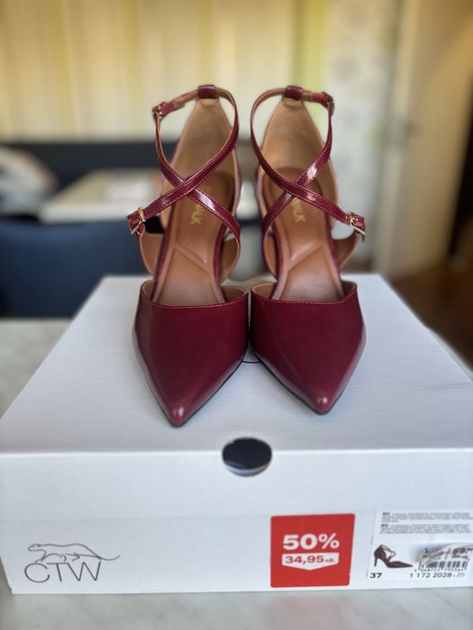 Обувки на висок ток Catwalk 37 номер бордо