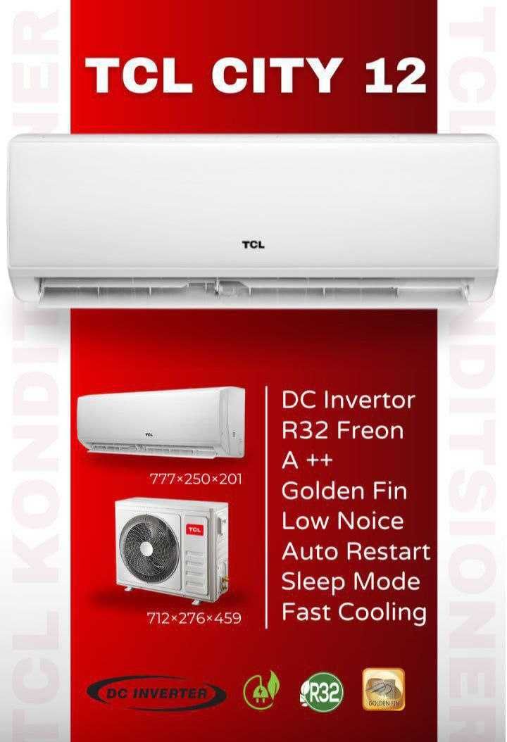 Кондиционер Tcl Dc Invertor/R32/кронштейн/доставка/установка есть