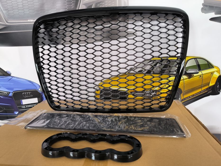 Grila faguri audi A6 C6 4F 2004-2011 - suport emblema inclus -