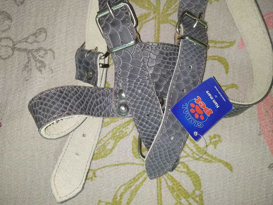 Ham din piele naturala pentru caini de talie mare, 1 buc