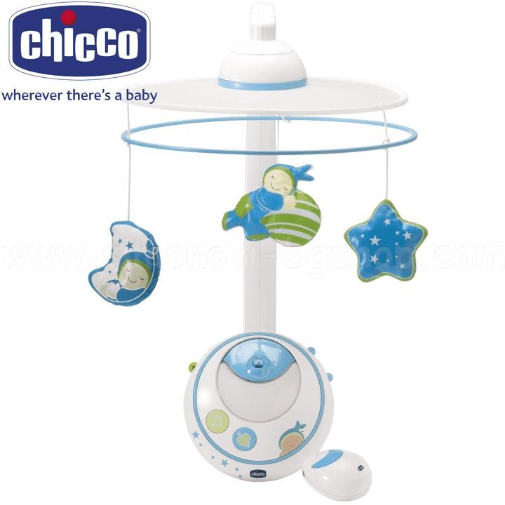 Chicco Музикална въртележка за легло 2 в 1 Magic Stars Boy