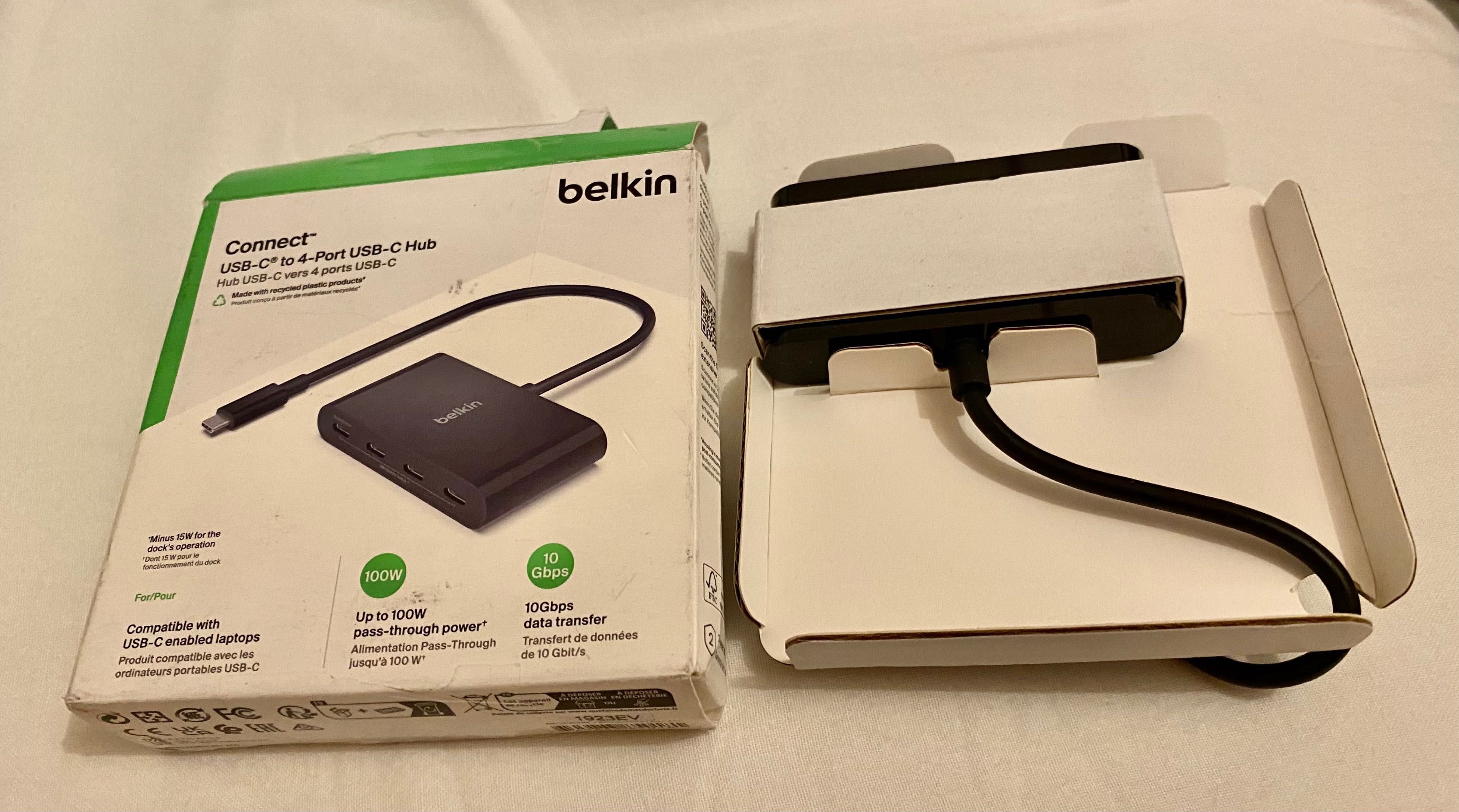 Belkin USB-C to 4-Port USB-C Hub pentru iPhone 15 etc