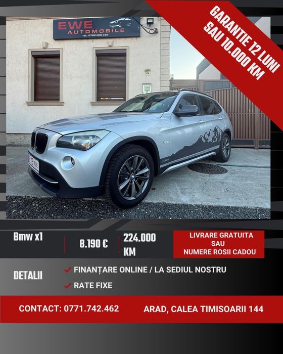 Bmw x1/Xdrive/Rate fixe/Garantie 12Luni/Livrare gratuita/Finantare