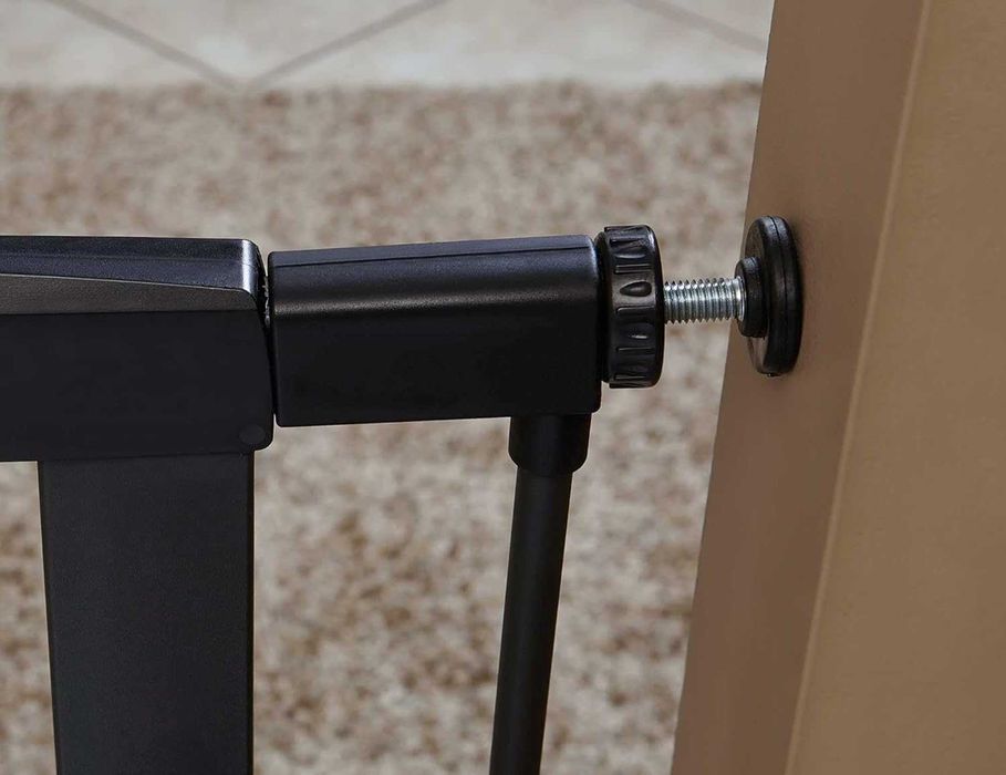 Poarta de siguranta pentru animale de companie , 75 - 96cm , graphit