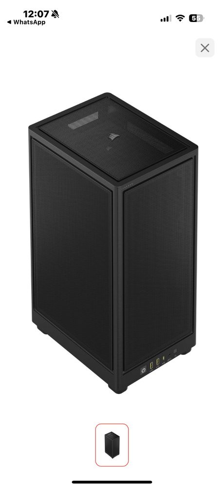Корпус Corsair 2000D Airflow черный