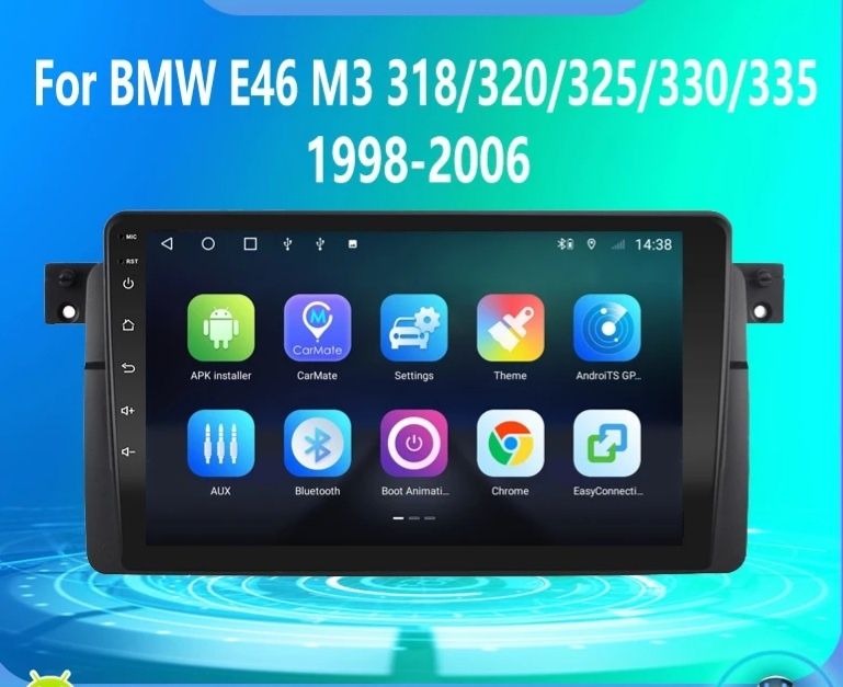 Мултимедия навигация Android BMW E46 E39 X5 E53 андроид 9 инча бмв