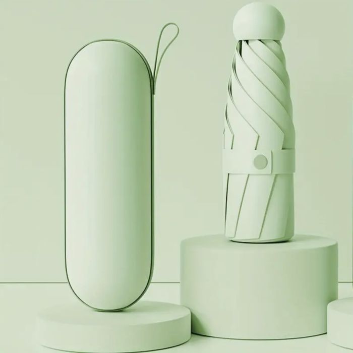 Компактни чадъри с калъф и кутия  - различни цветове